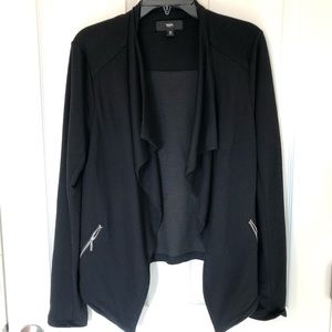 Black angled cardigan